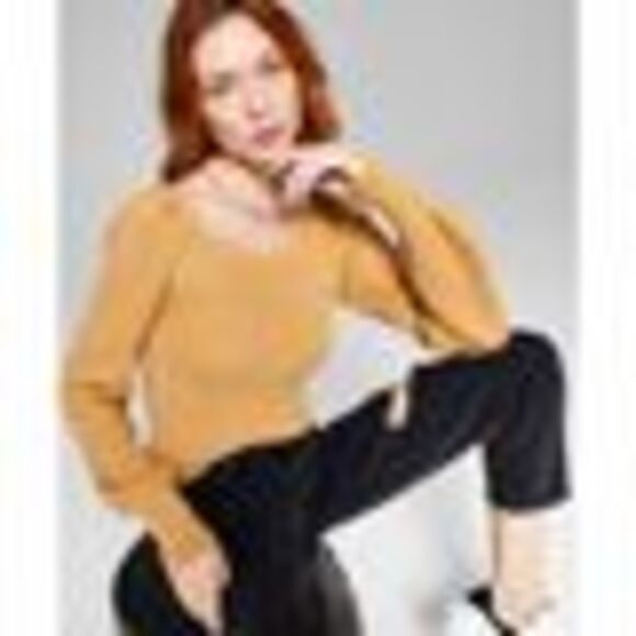 And Now This Puff-Sleeve Sweater In Curry XS - Picture 3 of 3